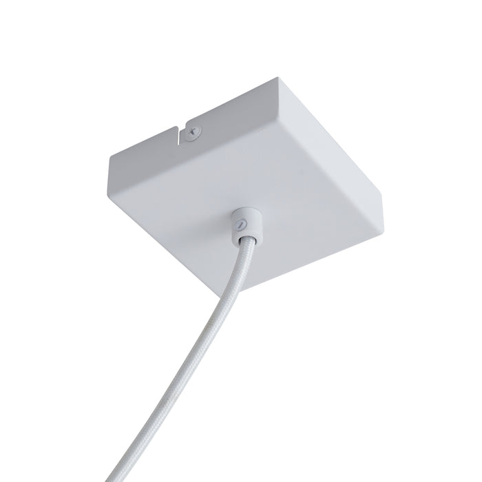 QAZQA I voeding voor 1-fase rail met vierkante bevestigingsplaat wit