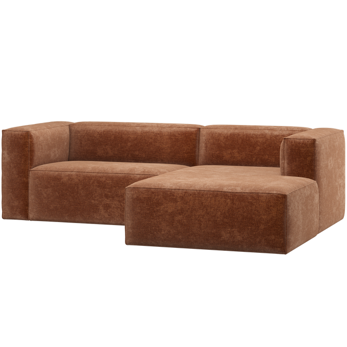 WOOOD Bean Chaise Longue Bank Rechts - Chenille Velvet - Taupe