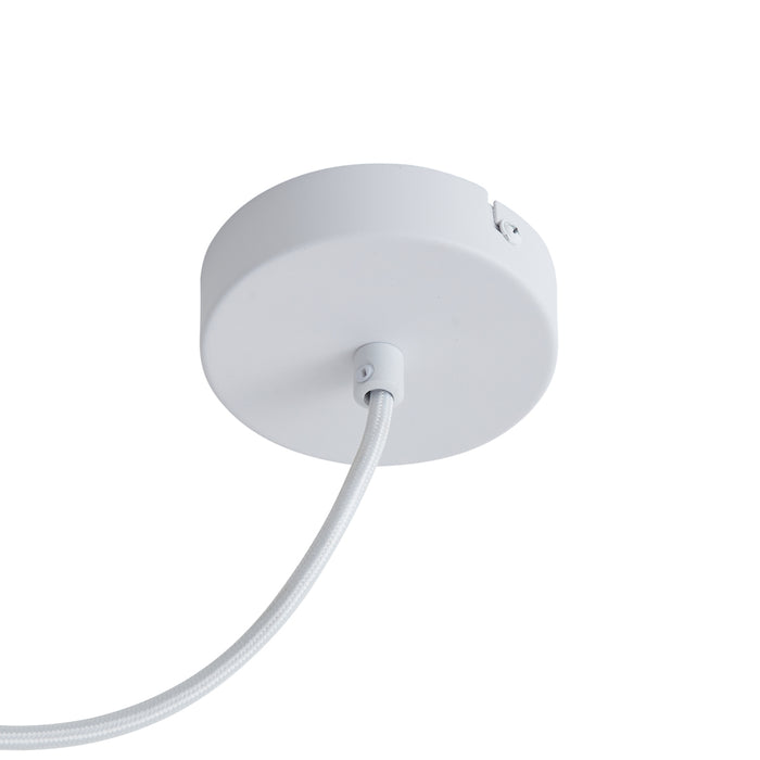 QAZQA I voeding voor 1-fase rail met ronde bevestigingsplaat wit -