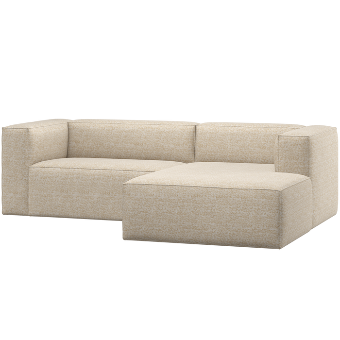 WOOOD Bean Chaise Longue Bank Rechts - Melange - Beige - 73x254x178