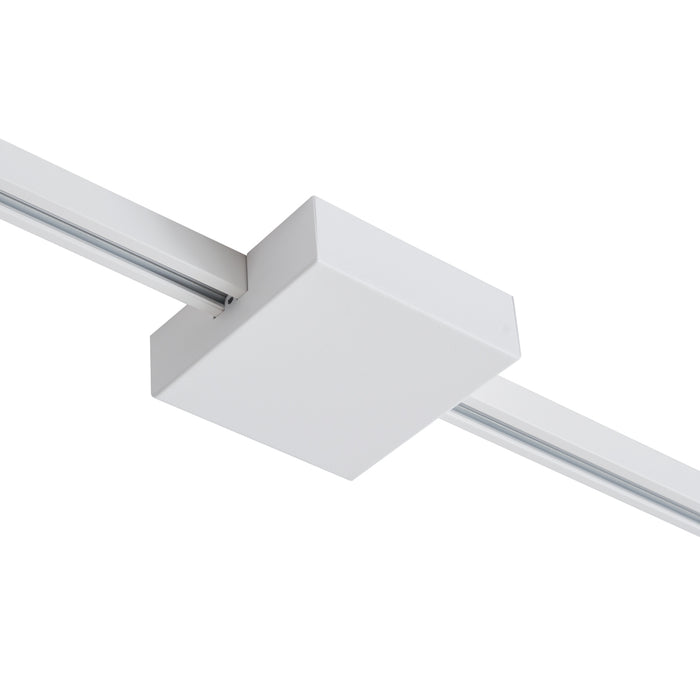 QAZQA Plafondplaat voor 1-fase rail wit vierkant - Slimline