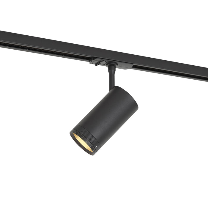 QAZQA Moderne spot zwart voor railsysteem 1-fase incl. LED draai- en