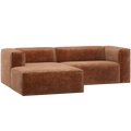 WOOOD Bean Chaise Longue Bank Links - Chenille Velvet - Taupe