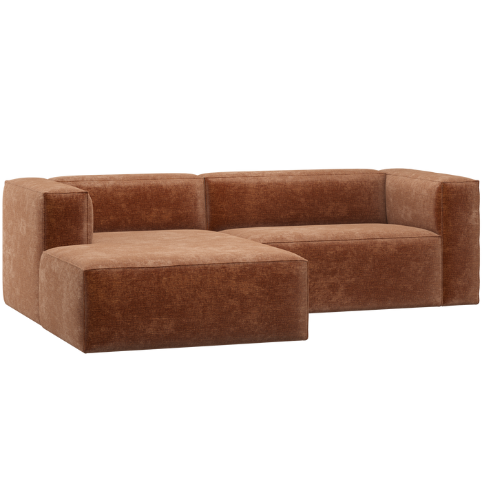 WOOOD Bean Chaise Longue Bank Links - Chenille Velvet - Taupe