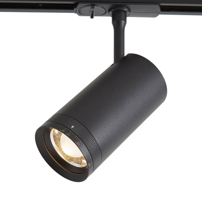 QAZQA Moderne spot zwart voor railsysteem 1-fase incl. LED draai- en
