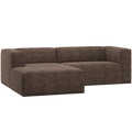 WOOOD Bean Chaise Longue Bank Links - Melange - Bruin - 73x254x178