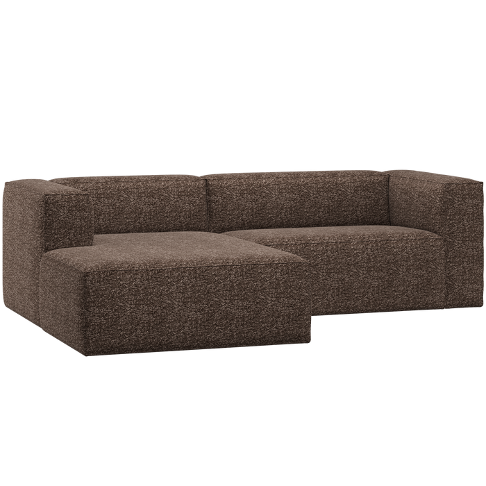 WOOOD Bean Chaise Longue Bank Links - Melange - Bruin - 73x254x178