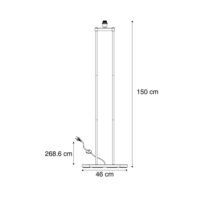 QAZQA Moderne vloerlamp messing - Thijmen