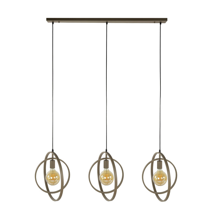 Giga Meubel - Hanglamp Beige - 3-lichts - 130x30x150cm - Turn Around