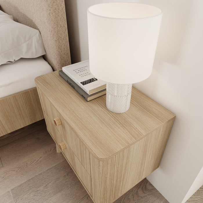 Meubella - Voorne - Nachtkastje - Eiken - 63 cm