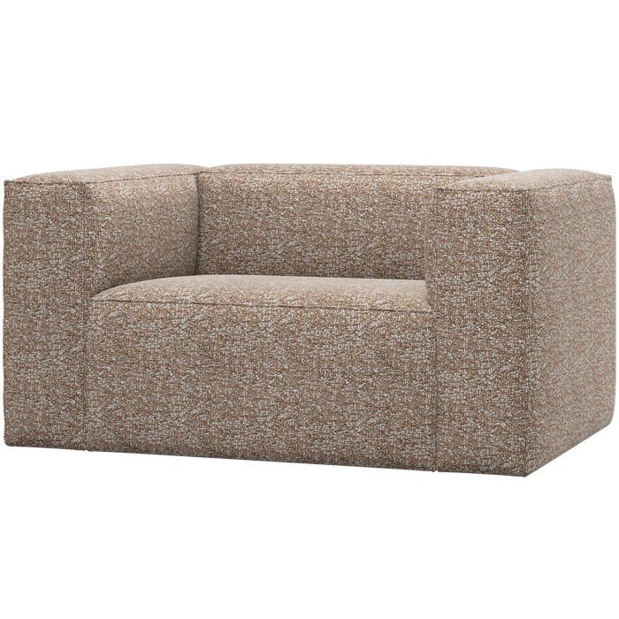 WOOOD Bean Fauteuil - Polyester - Lichtbruin - 74x146x98