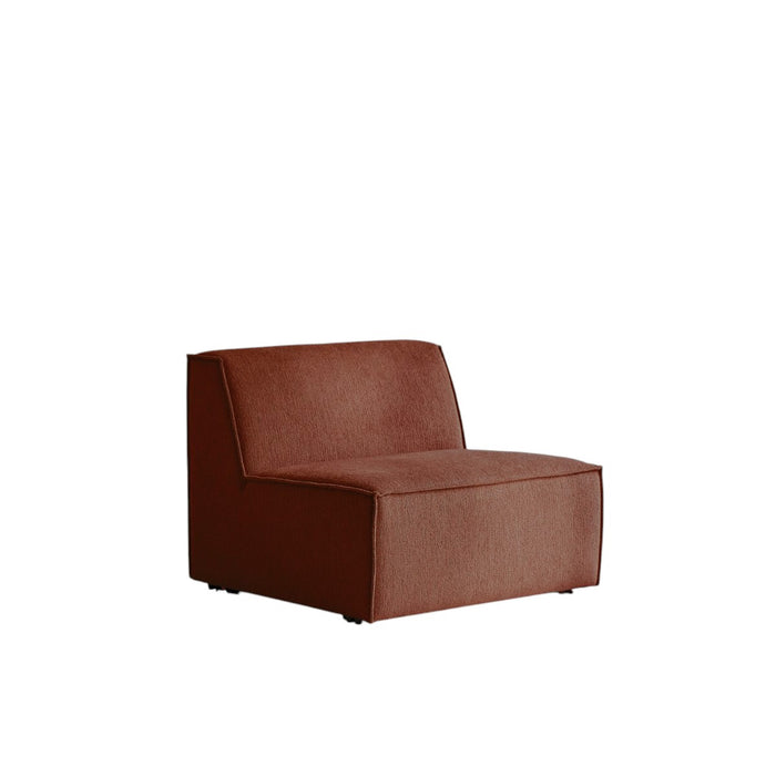 Tikamoon - Dario modulaire fauteuil zonder armleuningen van mahoniebr…
