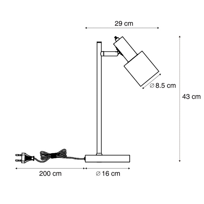 QAZQA Moderne tafellamp blauw - Stijn