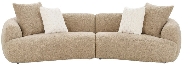 House Nordic Dali Lichtbruin Bouclé 4-Zits Bank