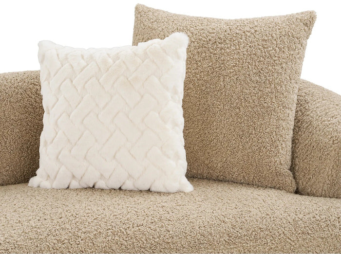 House Nordic Dali Lichtbruin Bouclé 4-Zits Bank