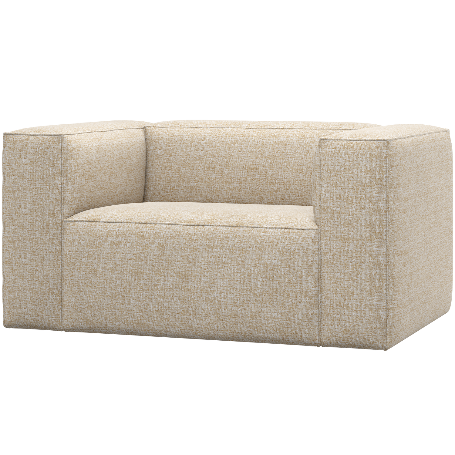 WOOOD Bean Fauteuil - Polyester - Beige Melange - 74x146x98