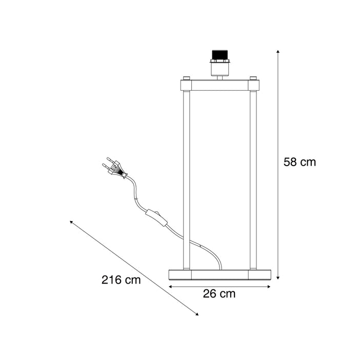 QAZQA Moderne tafellamp messing - Thijmen