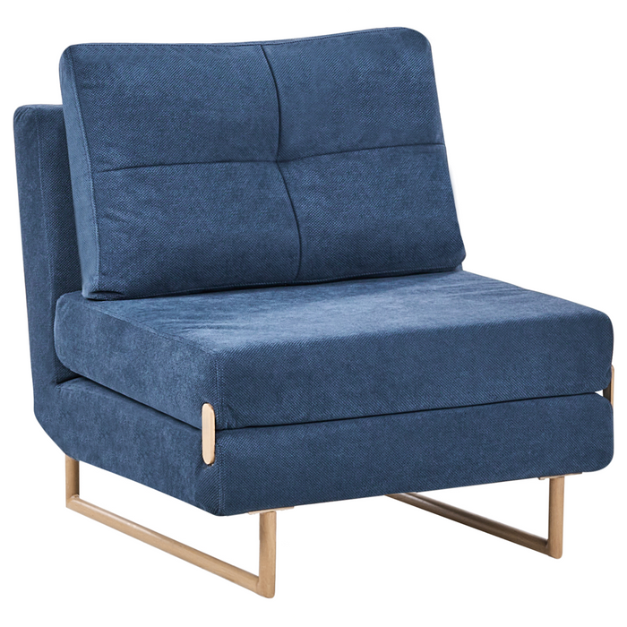 Beliani - JERSLEV - 1-zits slaapbank - Blauw - Polyester