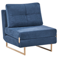 Beliani - JERSLEV - 1-zits slaapbank - Blauw - Polyester