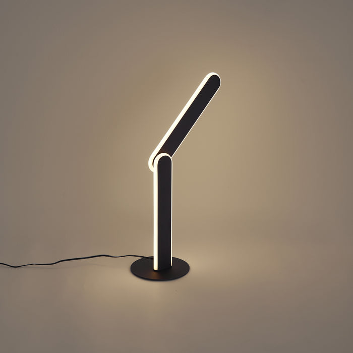 QAZQA Design tafellamp zwart incl. LED 3-staps dimbaar - Gate