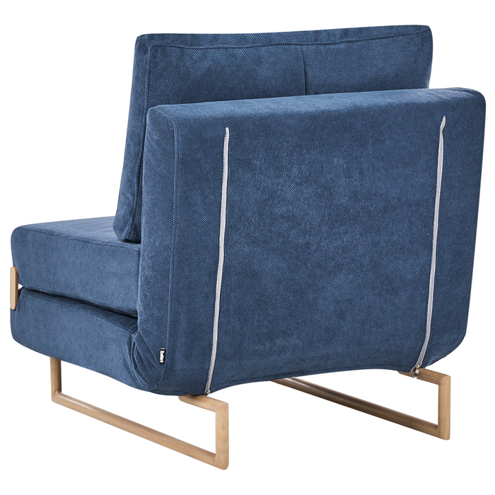 Beliani - JERSLEV - 1-zits slaapbank - Blauw - Polyester