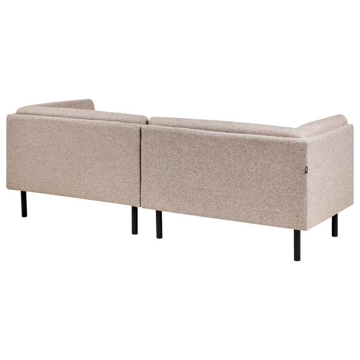 Beliani - VORGOD - Driezitsbank - Lichtbruin - Polyester