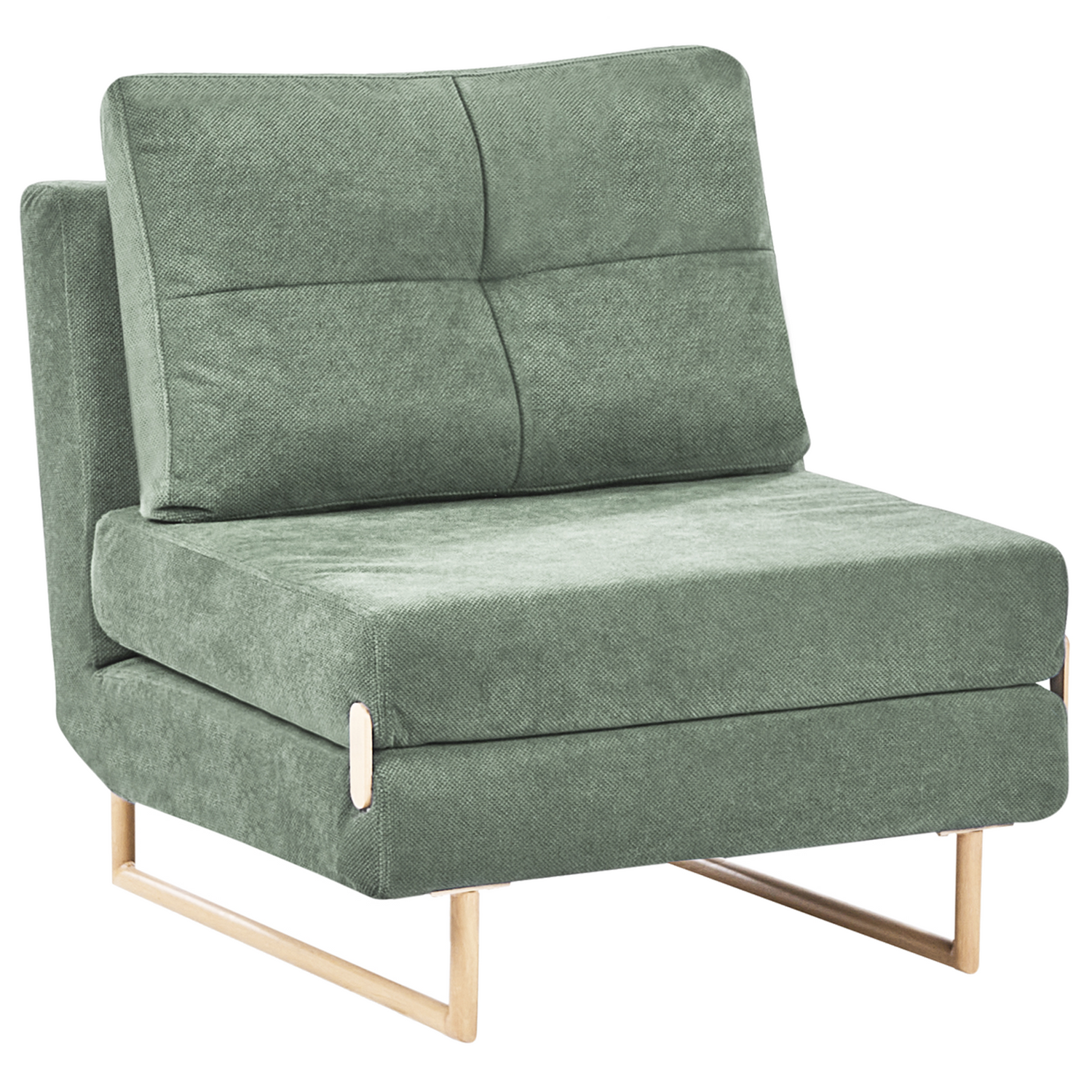 Beliani - JERSLEV - 1-zits slaapbank - Lichtgroen - Polyester