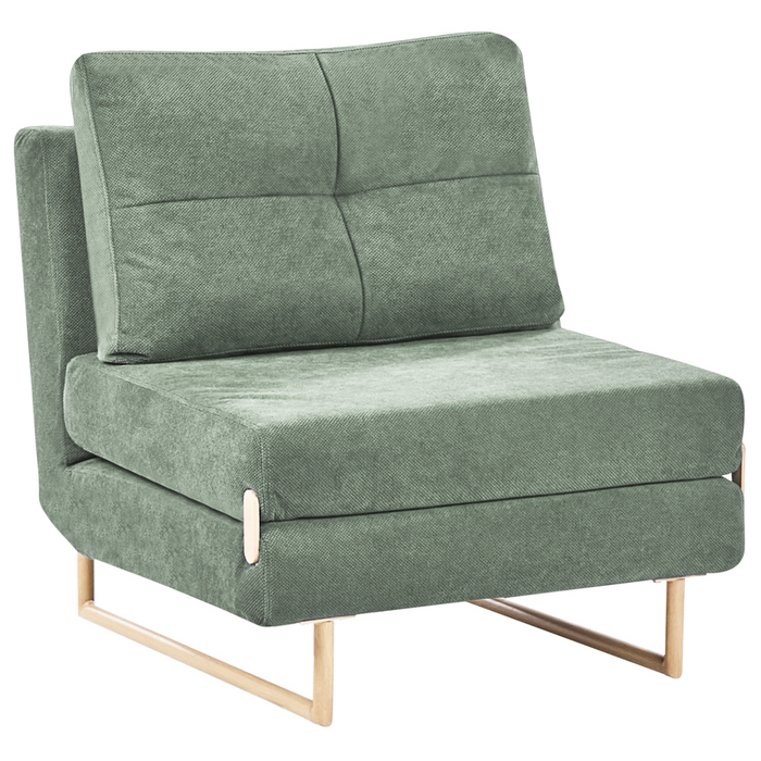 Beliani - JERSLEV - 1-zits slaapbank - Lichtgroen - Polyester