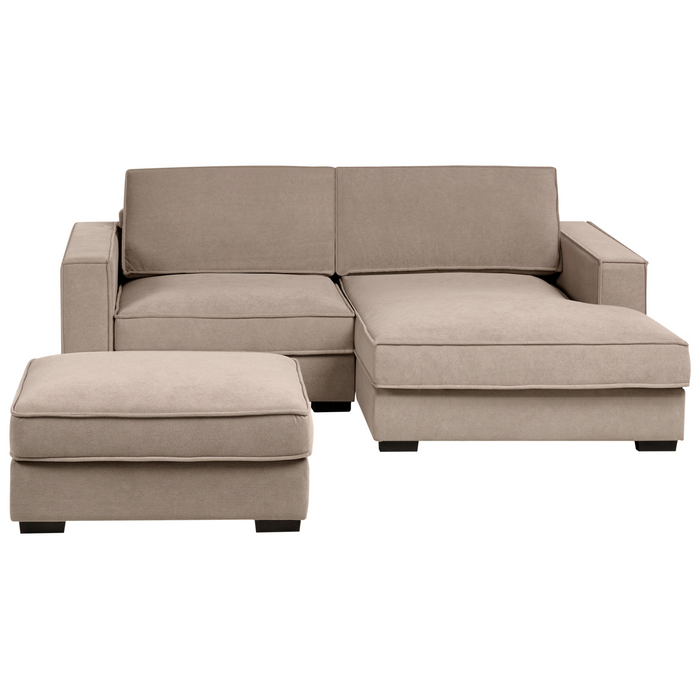 Beliani-KOLDING-Hoekbank met ottomaan-Taupe-Linkszijdig-Polyester