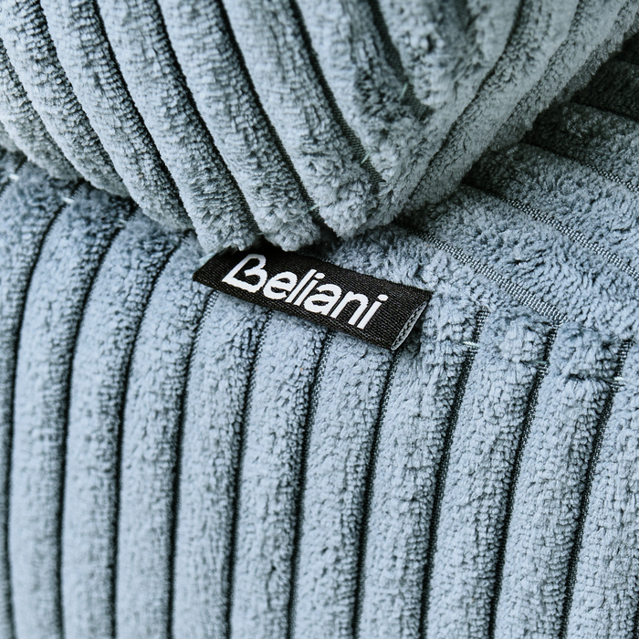 Beliani - VANVEY - Chaise longue - Blauw - Linkszijdig - Corduroy