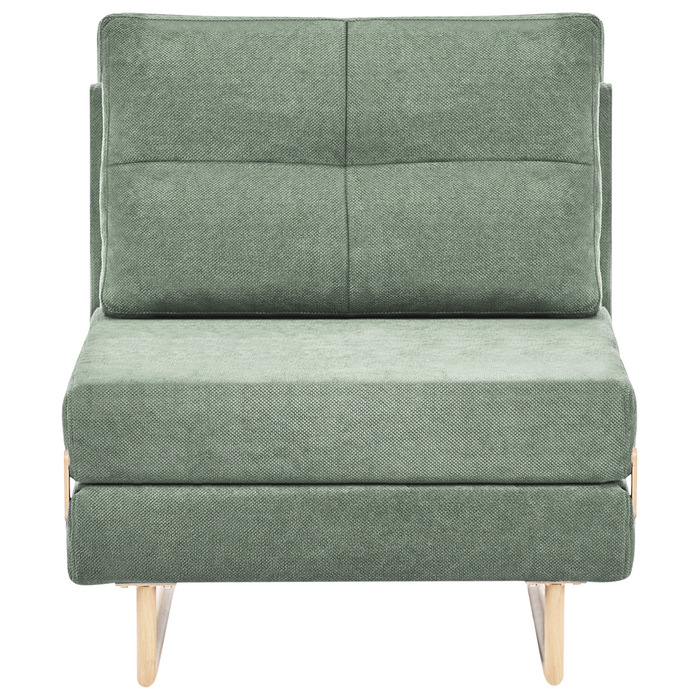 Beliani - JERSLEV - 1-zits slaapbank - Lichtgroen - Polyester