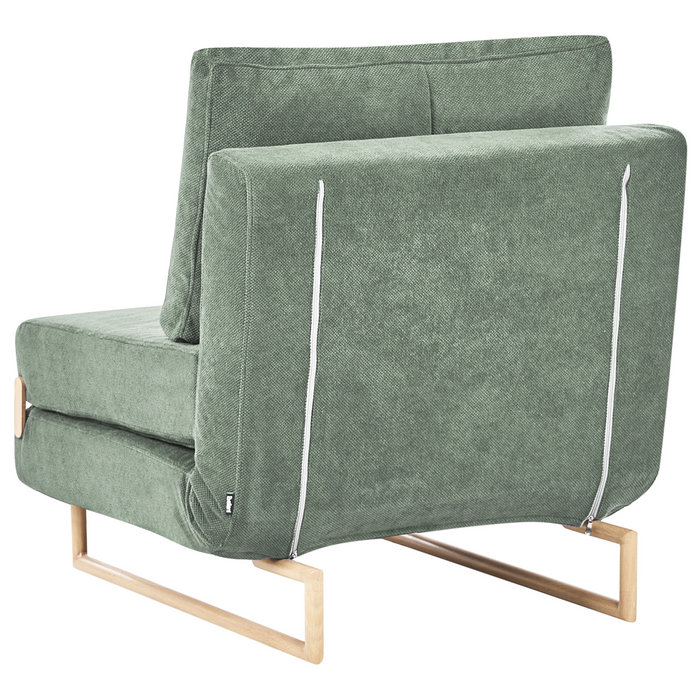 Beliani - JERSLEV - 1-zits slaapbank - Lichtgroen - Polyester