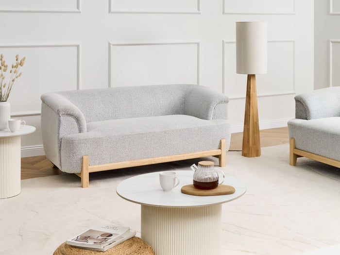 Beliani - ALNOR - Tweezitsbank - Lichtgrijs - Polyester