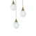 Giga Meubel - Hanglamp Wit|Goud - 3-Lichts - 30x30x70cm - Afra
