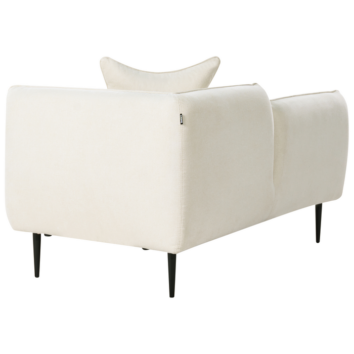 Beliani - CHEVANNES - Chaise longue - Off-white - Rechtszijdig - Stof