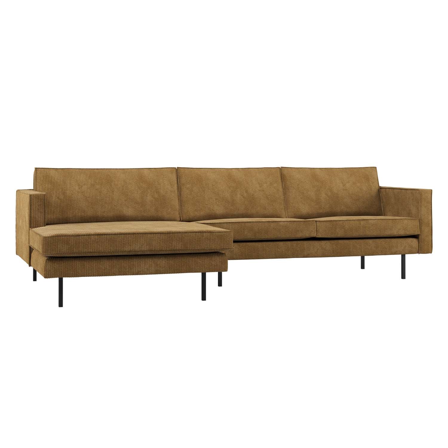 WOOOD Rodeo Chaise Longue Bank Links - Ribstof - Honinggeel