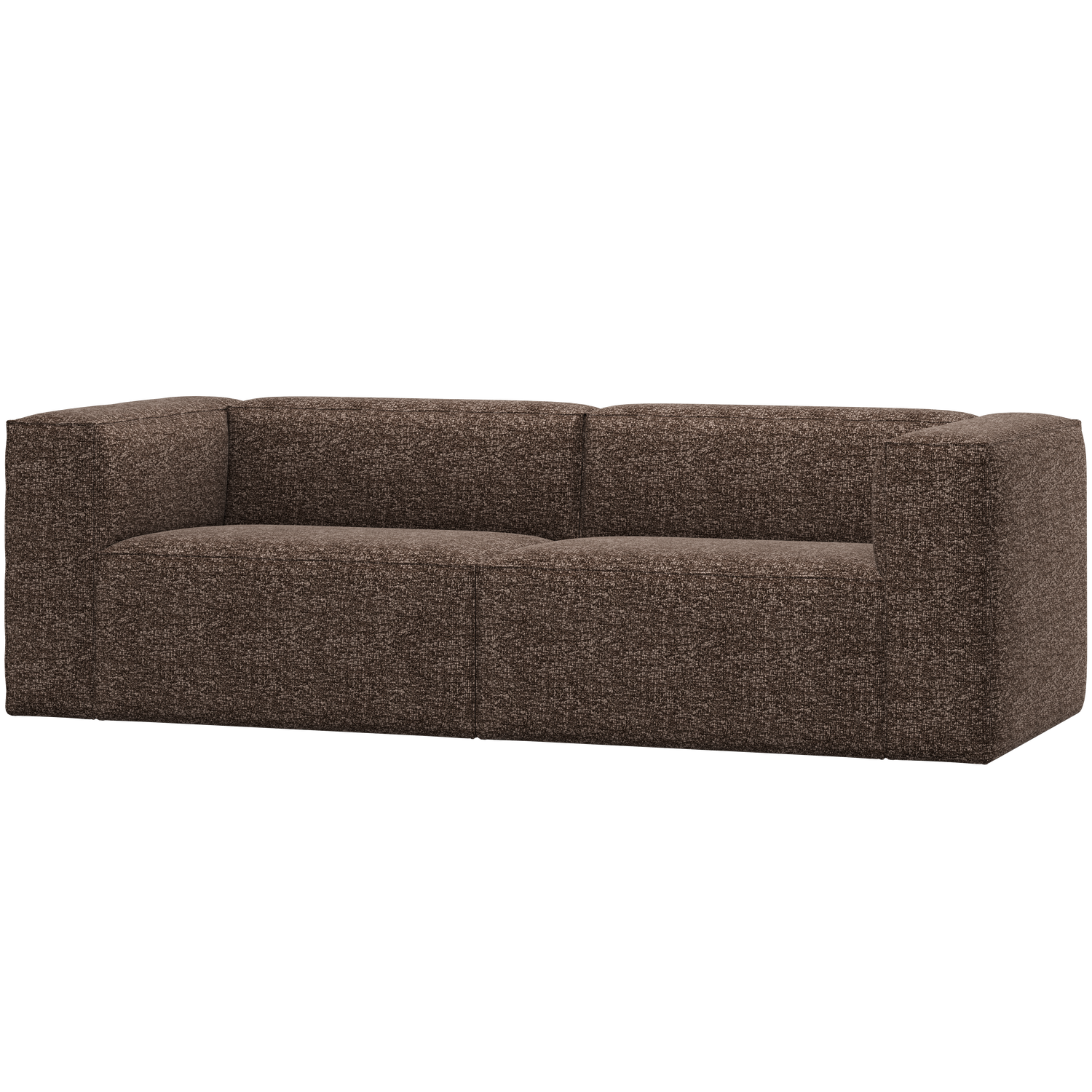 WOOOD Bean 3,5-Zits Bank - Polyester - Bruin Melange - 73x242x96