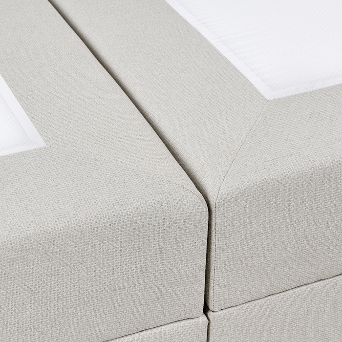 Beliani-ESQUIRE-Boxspringbed-Gebroken wit-180 x 200 cm-Polyester