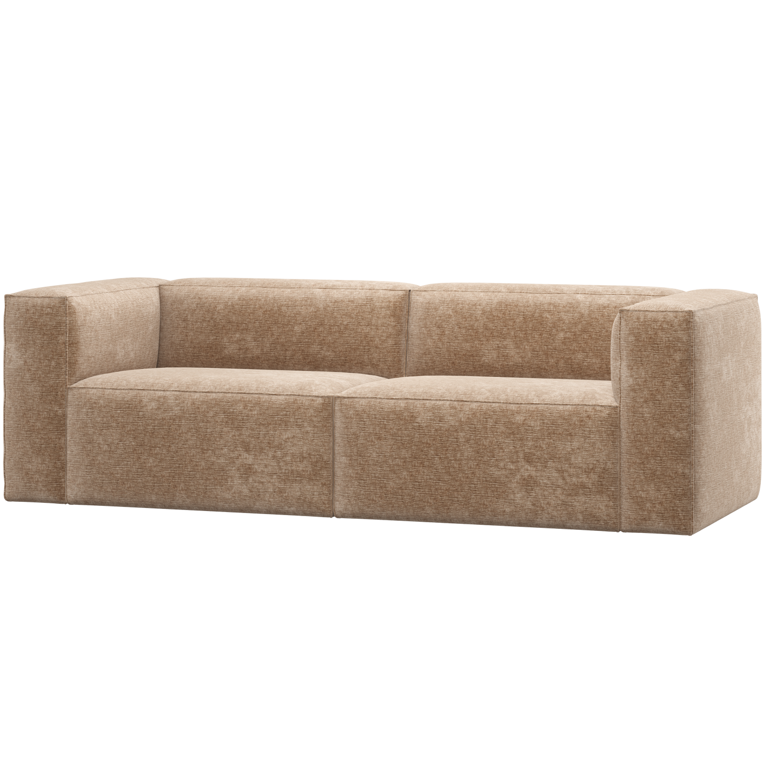 WOOOD Bean 3,5-Zits Bank - Chenille - Velvet Perzik Roze - 73x242x96