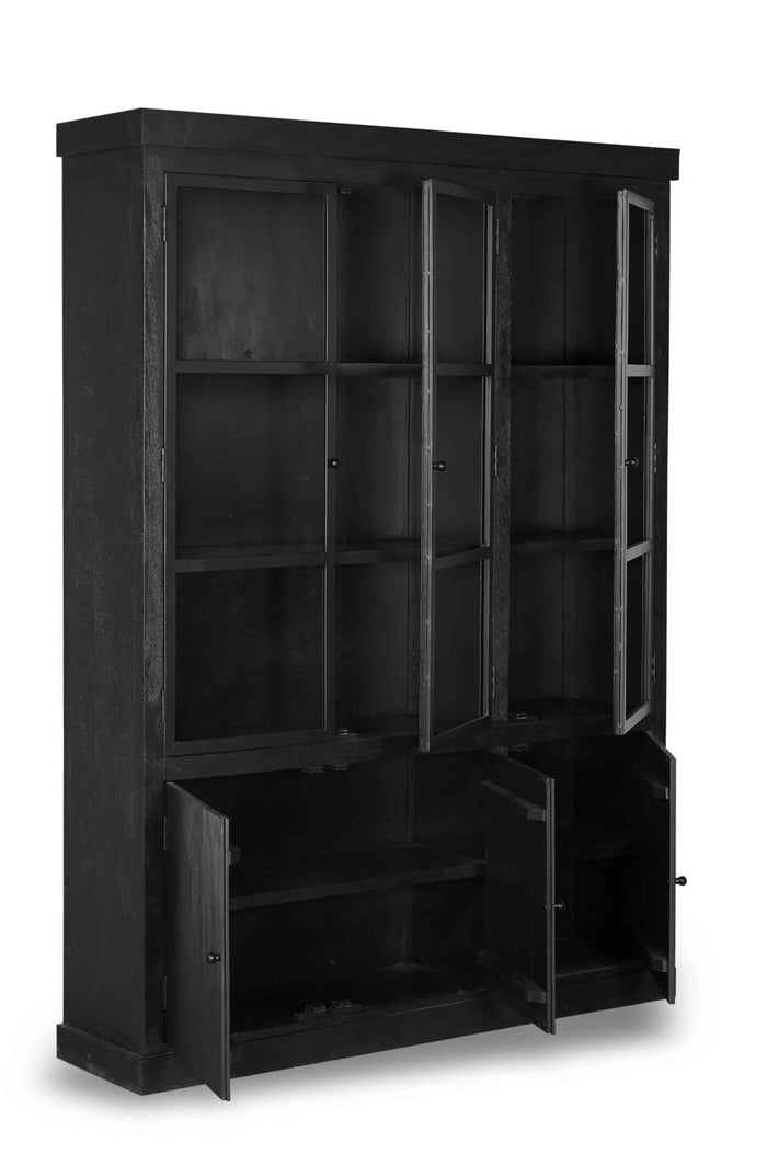 Giga Meubel - Vitrinekast Zwart - Hout - 160cm - Rense