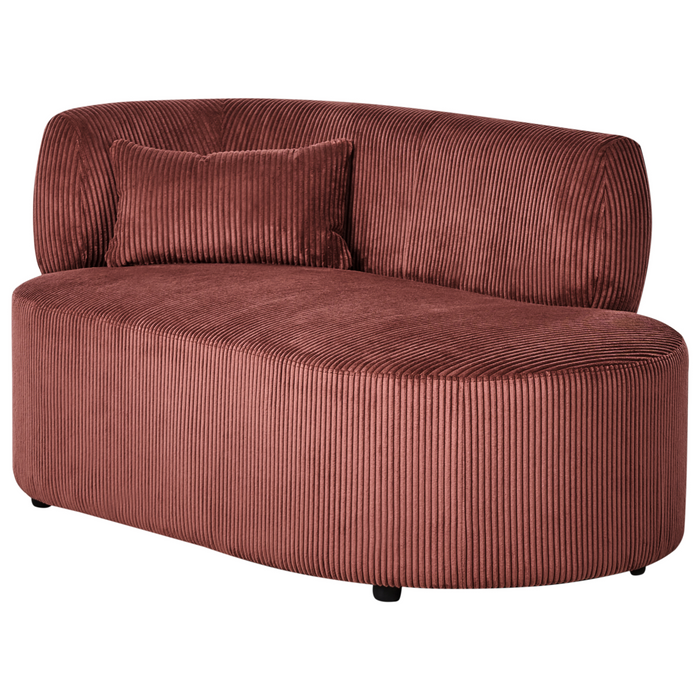 Beliani - VANVEY - Chaise longue - Rood - Linkszijdig - Corduroy