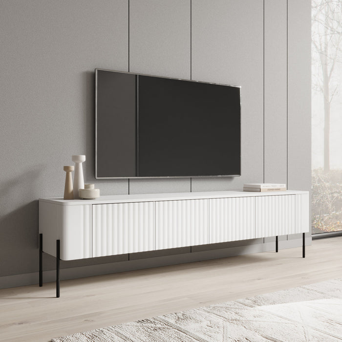 Meubella - Vivi - TV-Meubel - Wit - 190 cm