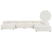 Beliani - ARDAL- Hoekbank 5-zits - Off-white - Linkszijdig - Bouclé