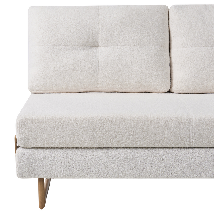 Beliani - JERSLEV - 3-zits slaapbank - Off-white - Bouclé