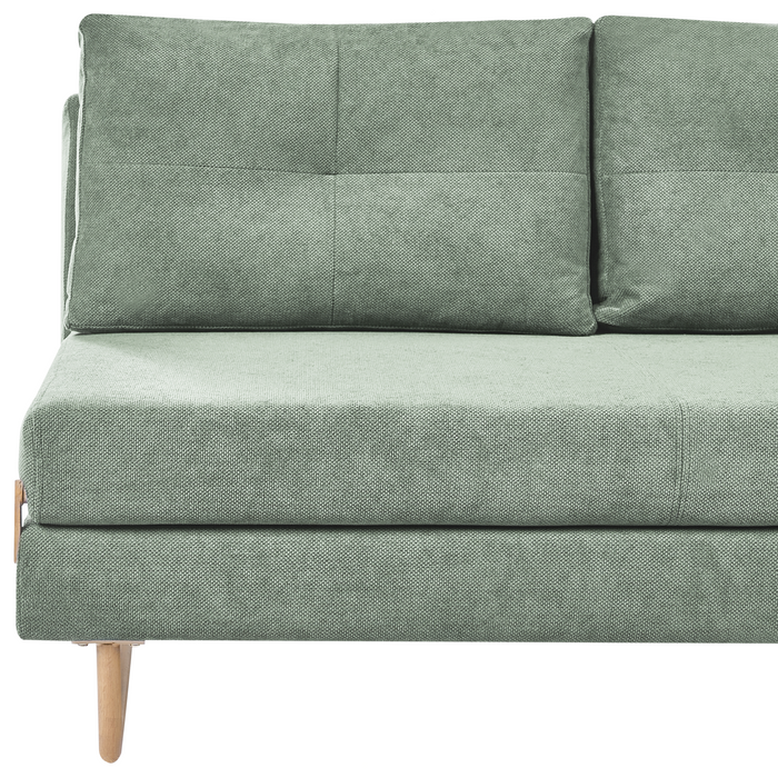 Beliani - JERSLEV - 3-zits slaapbank - Lichtgroen - Stof