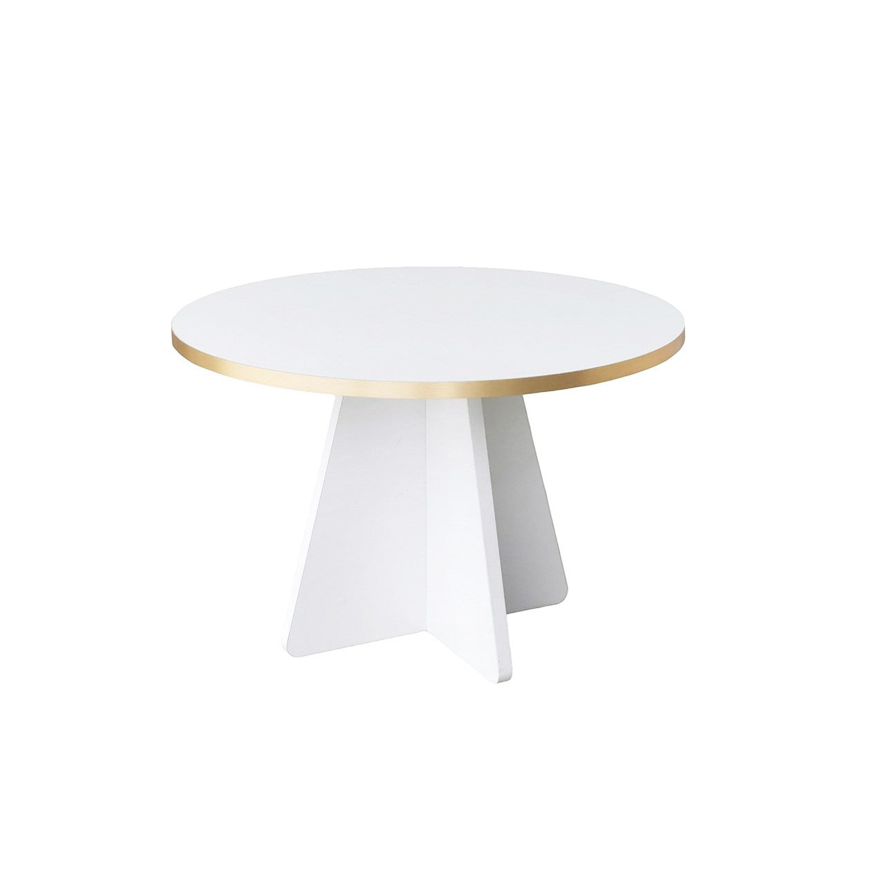 Giga Meubel - Salontafel Rond Wit|Goud - 60x60x40cm - Mushroom