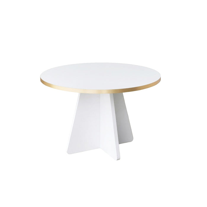 Giga Meubel - Salontafel Rond Wit|Goud - 60x60x40cm - Mushroom