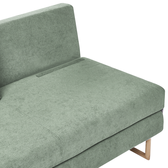 Beliani - JERSLEV - 3-zits slaapbank - Lichtgroen - Stof