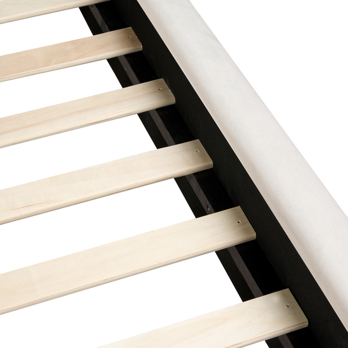 Beliani-BAJONNA-Tweepersoonsbed-Lichtbeige-180 x 200 cm-Polyester