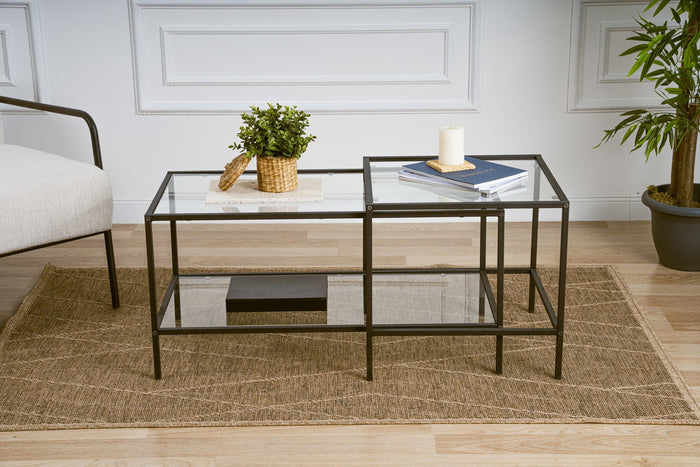 Giga Meubel - Salontafel Set Sevay Zwart